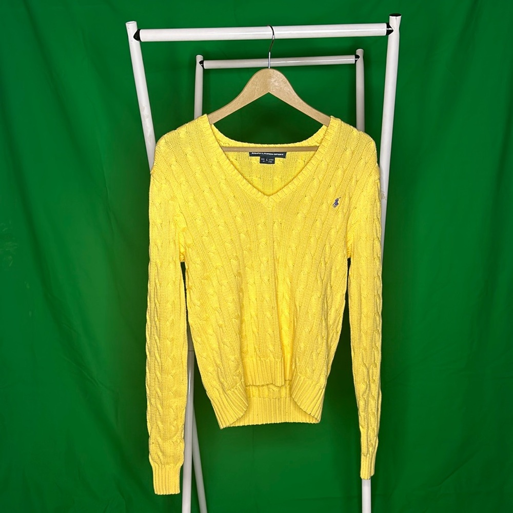 Women’s Yellow Polo Sweater